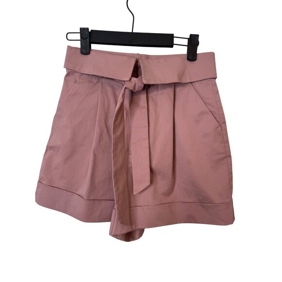 2/$30 ZARA XS Pink/Mauve High-Waisted Shorts Belted Waist & Pockets - Picture 14 of 15